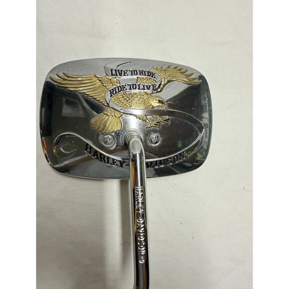 Harley Davidson Live to Ride Mirrors Square Short Stem ChromePair LH RH - Picture 3 of 16